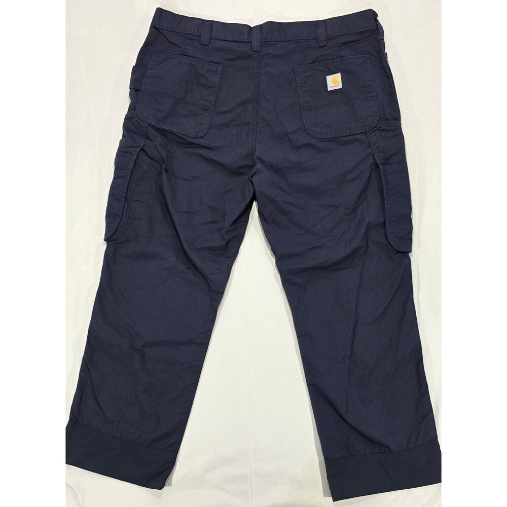 Carhartt Force Broxton Cargo Pants Navy Men's 40x30 Ripstop Loose Fit Workwear